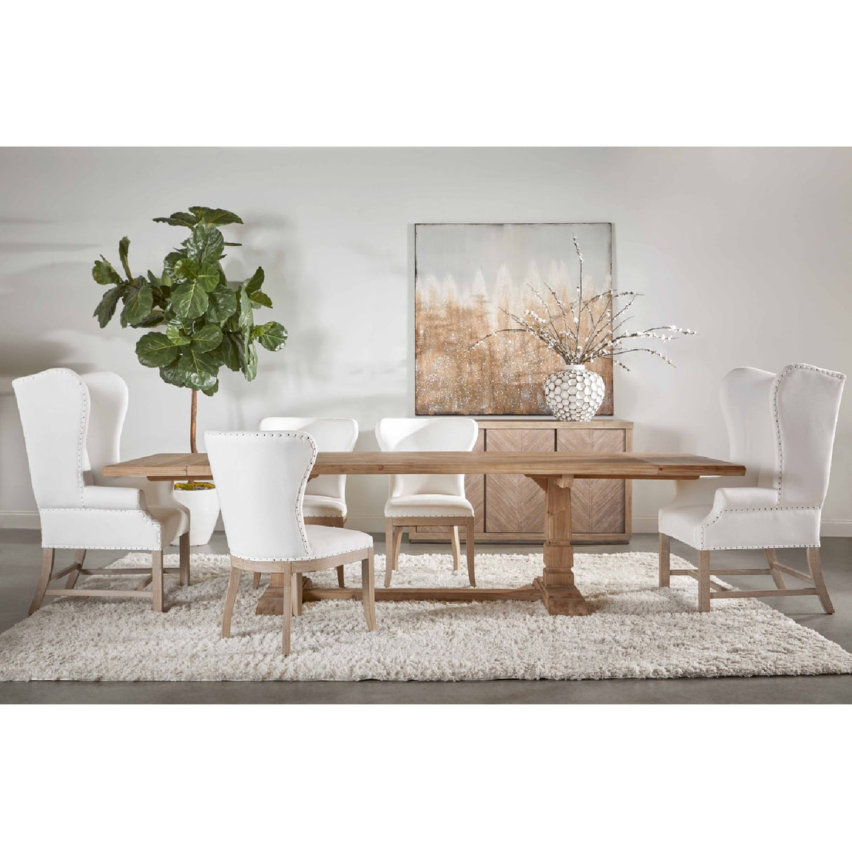 French Linen Wingback Accent Chair | Living Essentials Chateau – alternate view 18