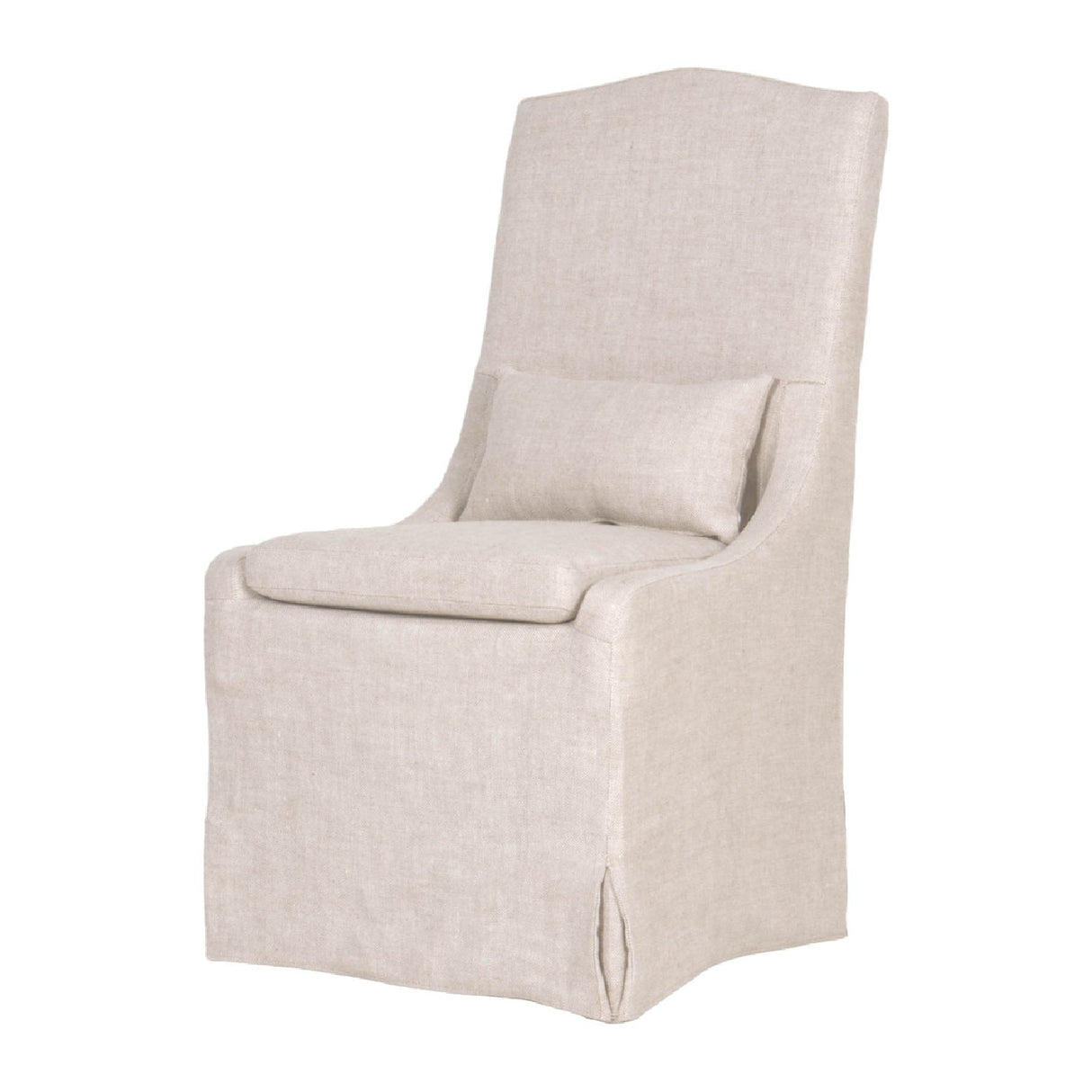 French Linen Skirted Dining Chairs (2) | Living Essentials Colette – front view