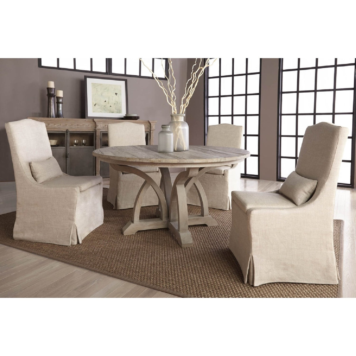 French Linen Skirted Dining Chairs (2) | Living Essentials Colette – alternate view 13