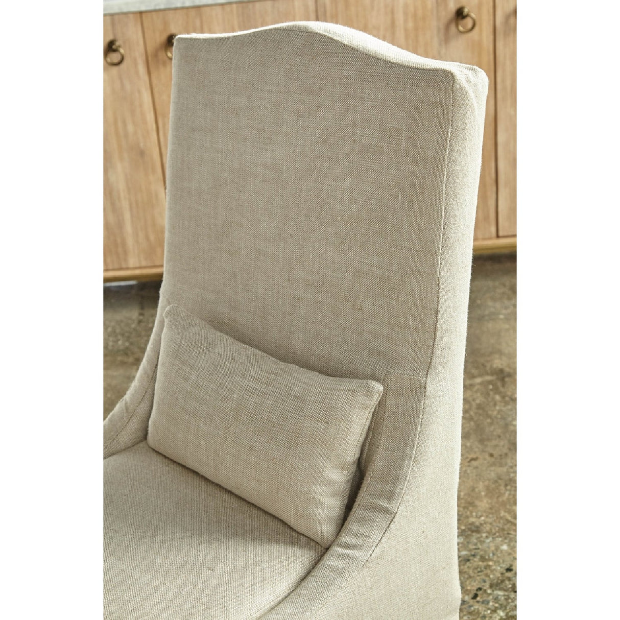 French Linen Skirted Dining Chairs (2) | Living Essentials Colette – alternate view 8