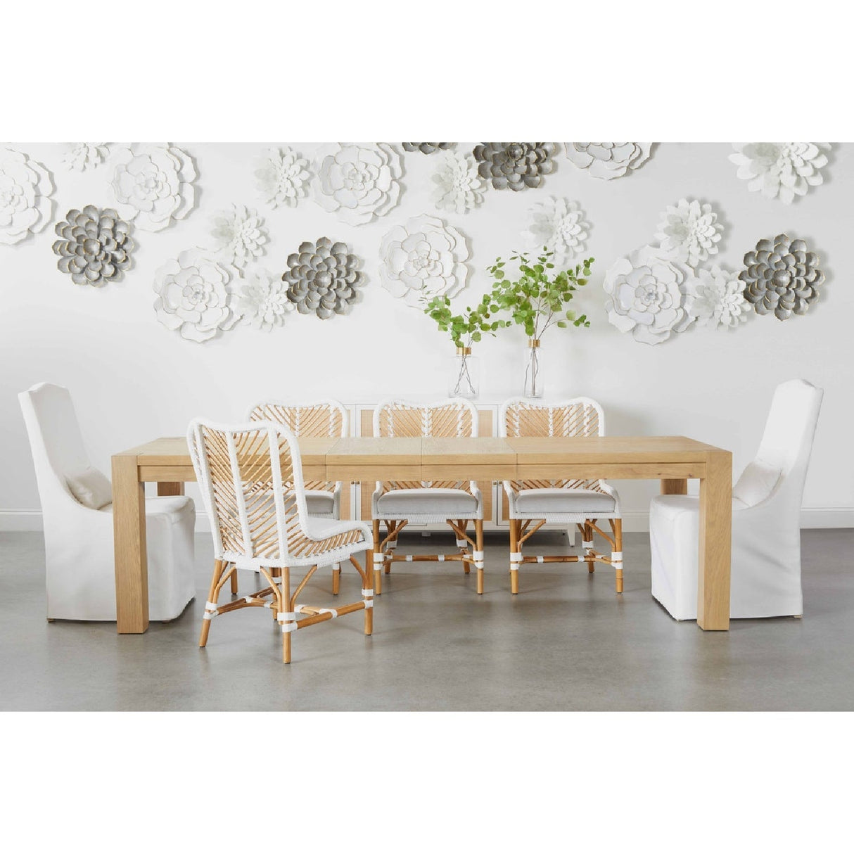 French Linen Skirted Dining Chairs (2) | Living Essentials Colette – alternate view 24
