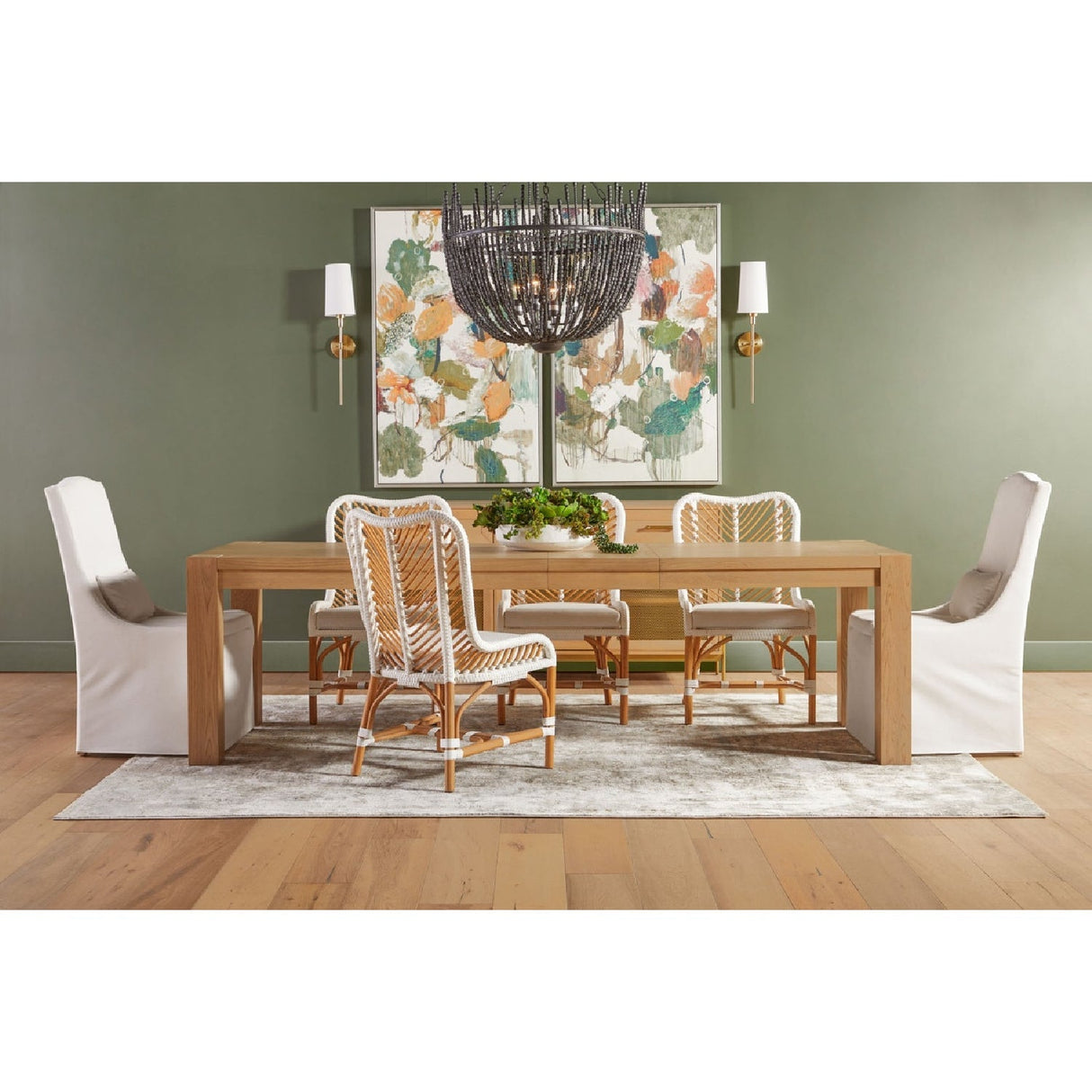 French Linen Skirted Dining Chairs (2) | Living Essentials Colette – alternate view 25