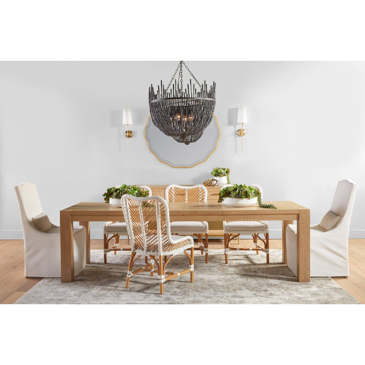 French Linen Skirted Dining Chairs (2) | Living Essentials Colette – alternate view 26