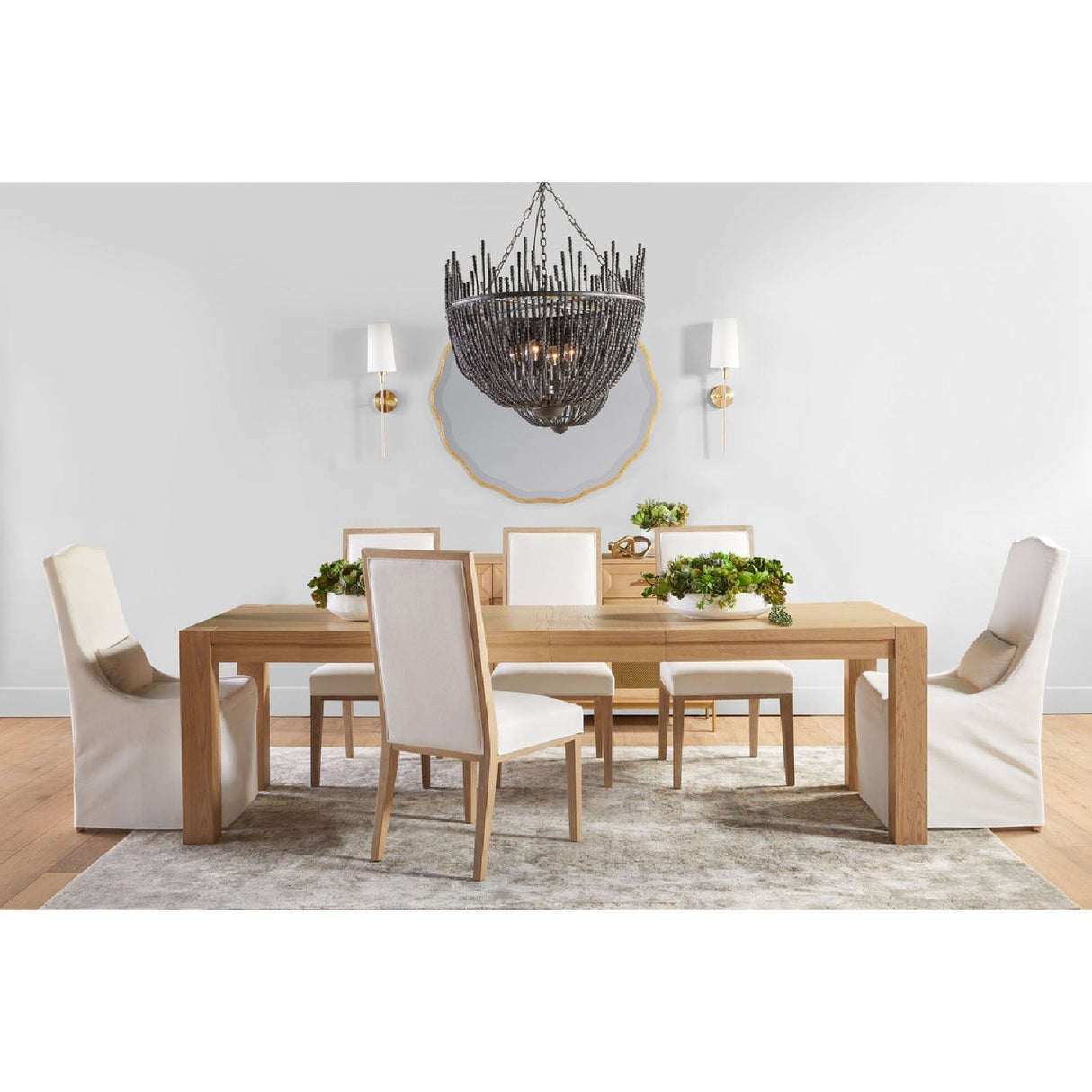 French Linen Skirted Dining Chairs (2) | Living Essentials Colette – alternate view 27