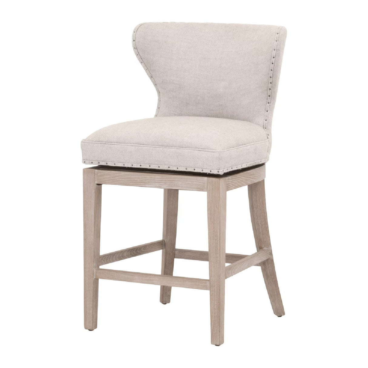 Modern European furniture - Nail Tacked Swivel Counter Stool - www.oroa.com
