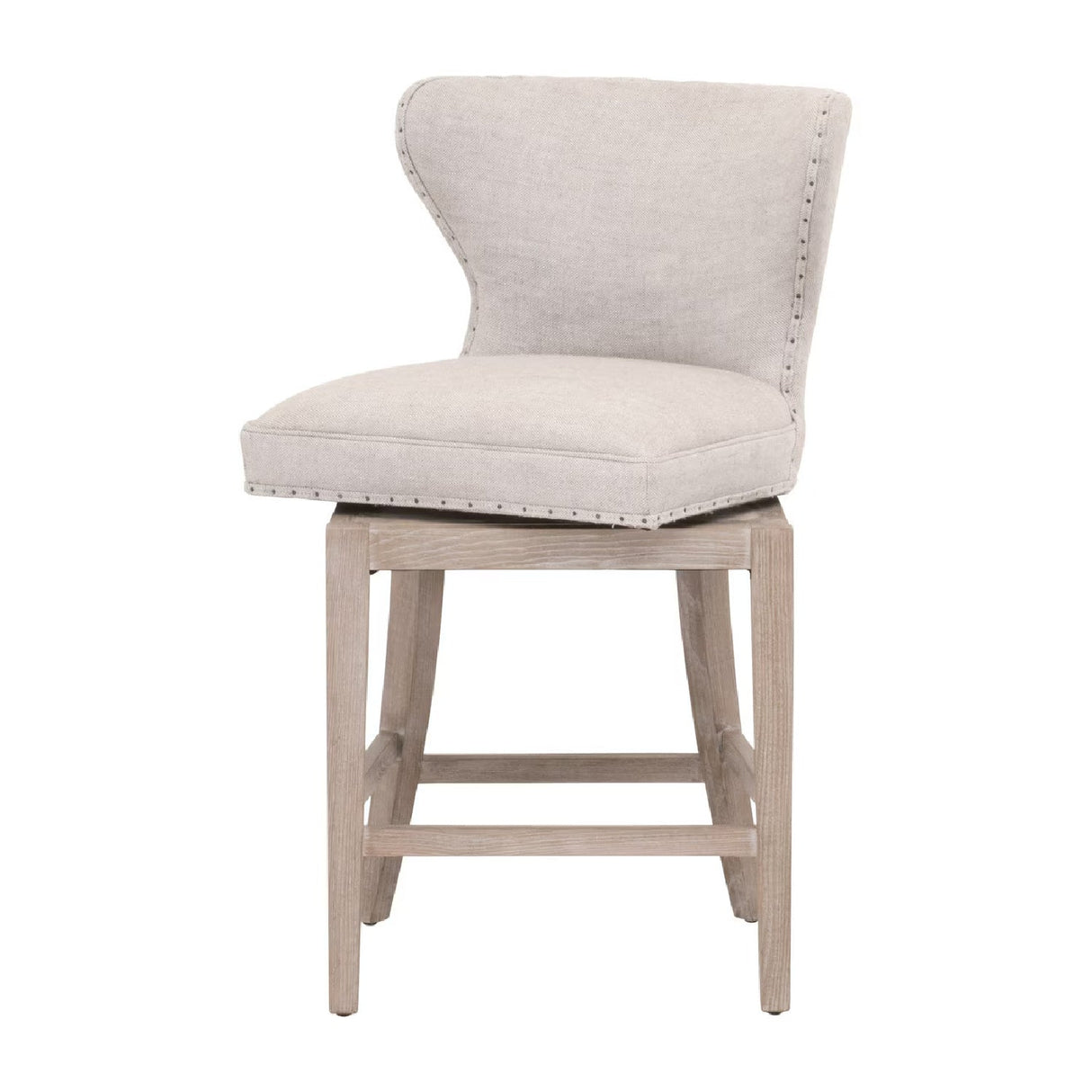 Modern European furniture - Nail Tacked Swivel Counter Stool - www.oroa.com
