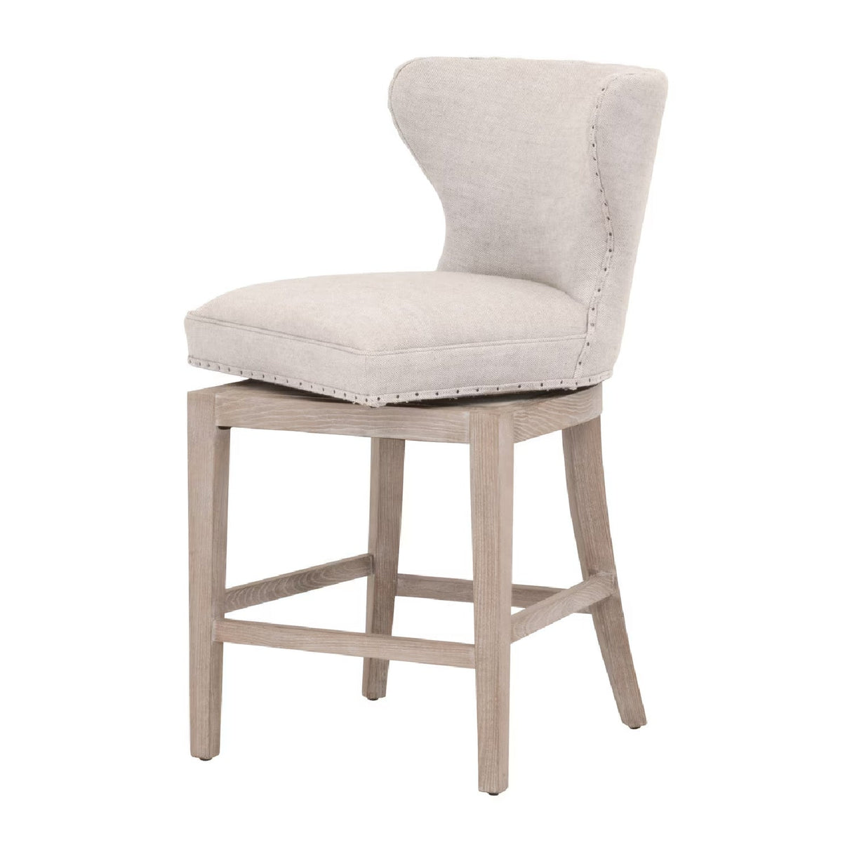 Modern European furniture - Nail Tacked Swivel Counter Stool - www.oroa.com