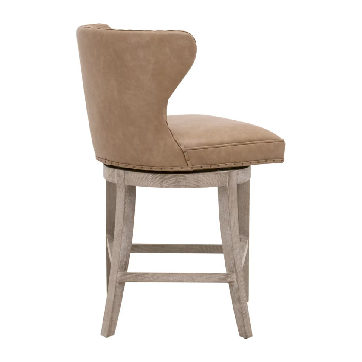 Modern European furniture - Nail Tacked Swivel Counter Stool - www.oroa.com
