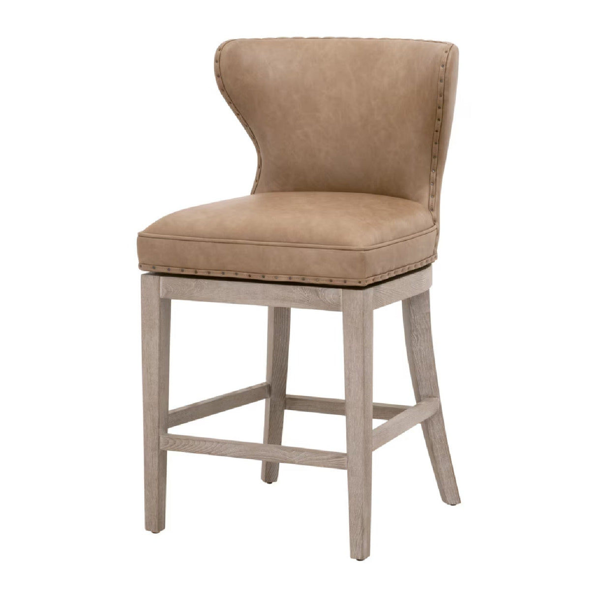 Modern European furniture - Nail Tacked Swivel Counter Stool - www.oroa.com