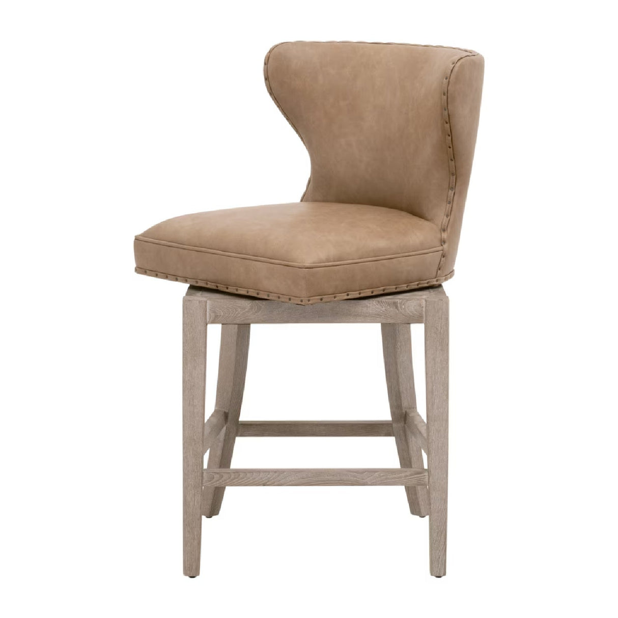 Modern European furniture - Nail Tacked Swivel Counter Stool - www.oroa.com