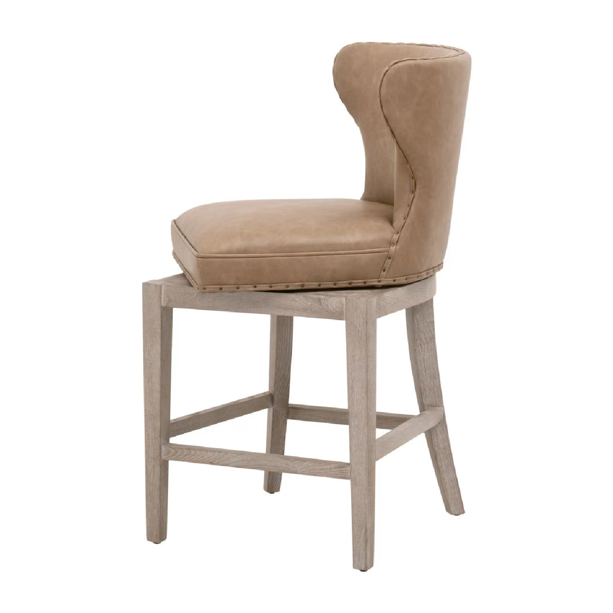 Modern European furniture - Nail Tacked Swivel Counter Stool - www.oroa.com