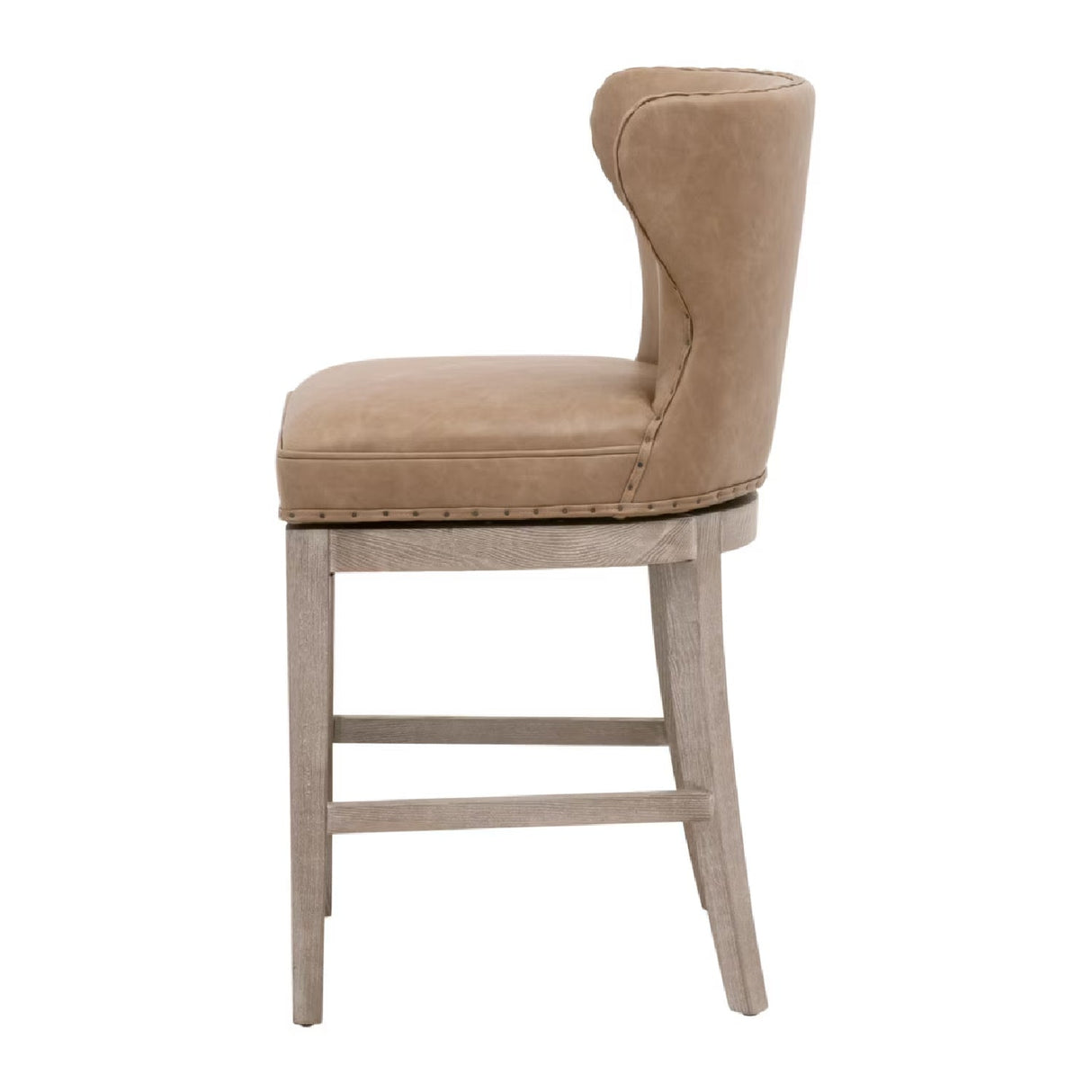 Modern European furniture - Nail Tacked Swivel Counter Stool - www.oroa.com