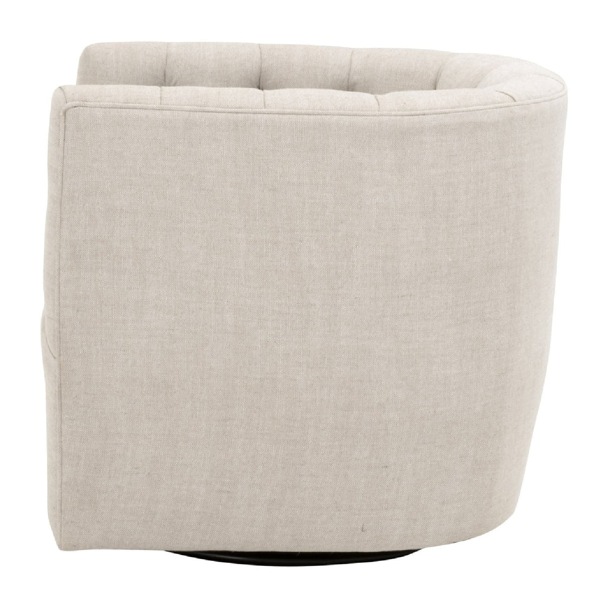 Tufted Back Swivel Club Chair | Living Essentials Marcel – rear view