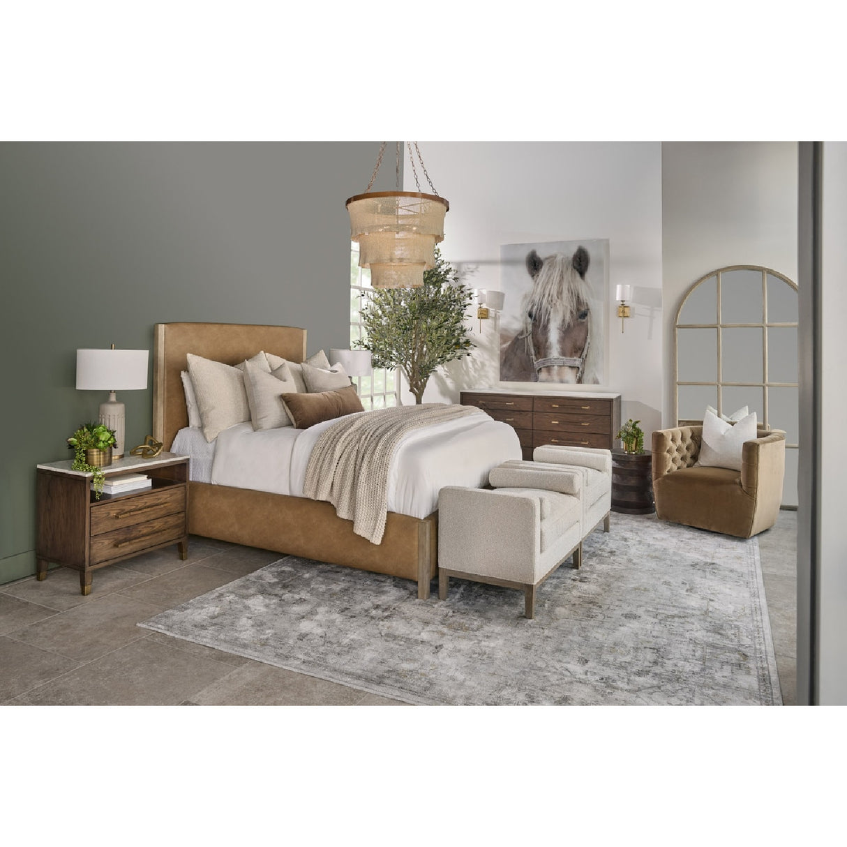 Tufted Back Swivel Club Chair | Living Essentials Marcel – alternate view 22
