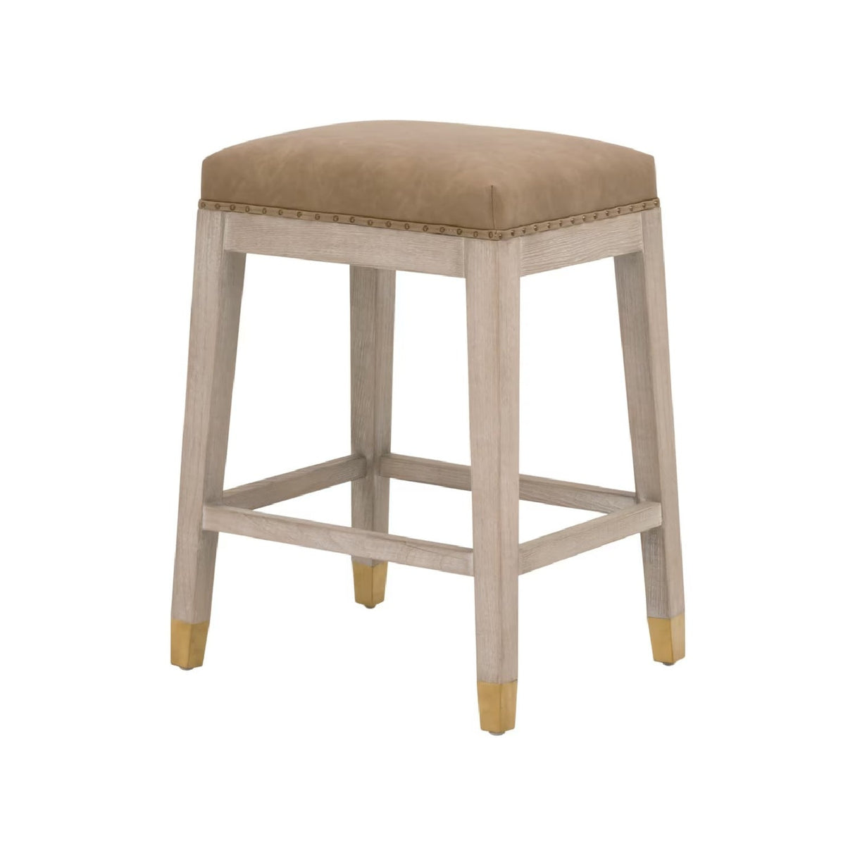 Modern European furniture - Vegan Leather Seat Counter Stool - www.oroa.com