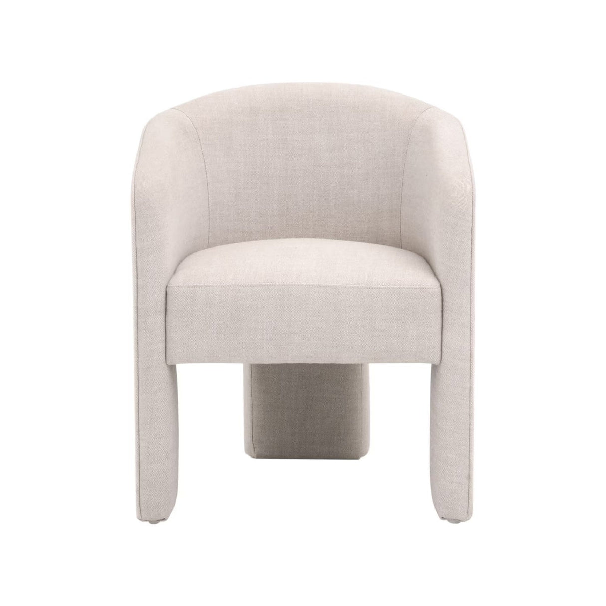Modern European furniture - French Linen 3-Legged Accent Chair - www.oroa.com