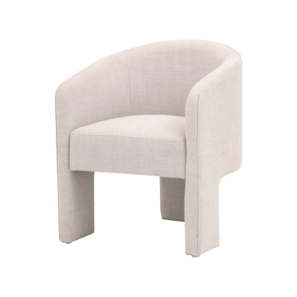 Modern European furniture - French Linen 3-Legged Accent Chair - www.oroa.com