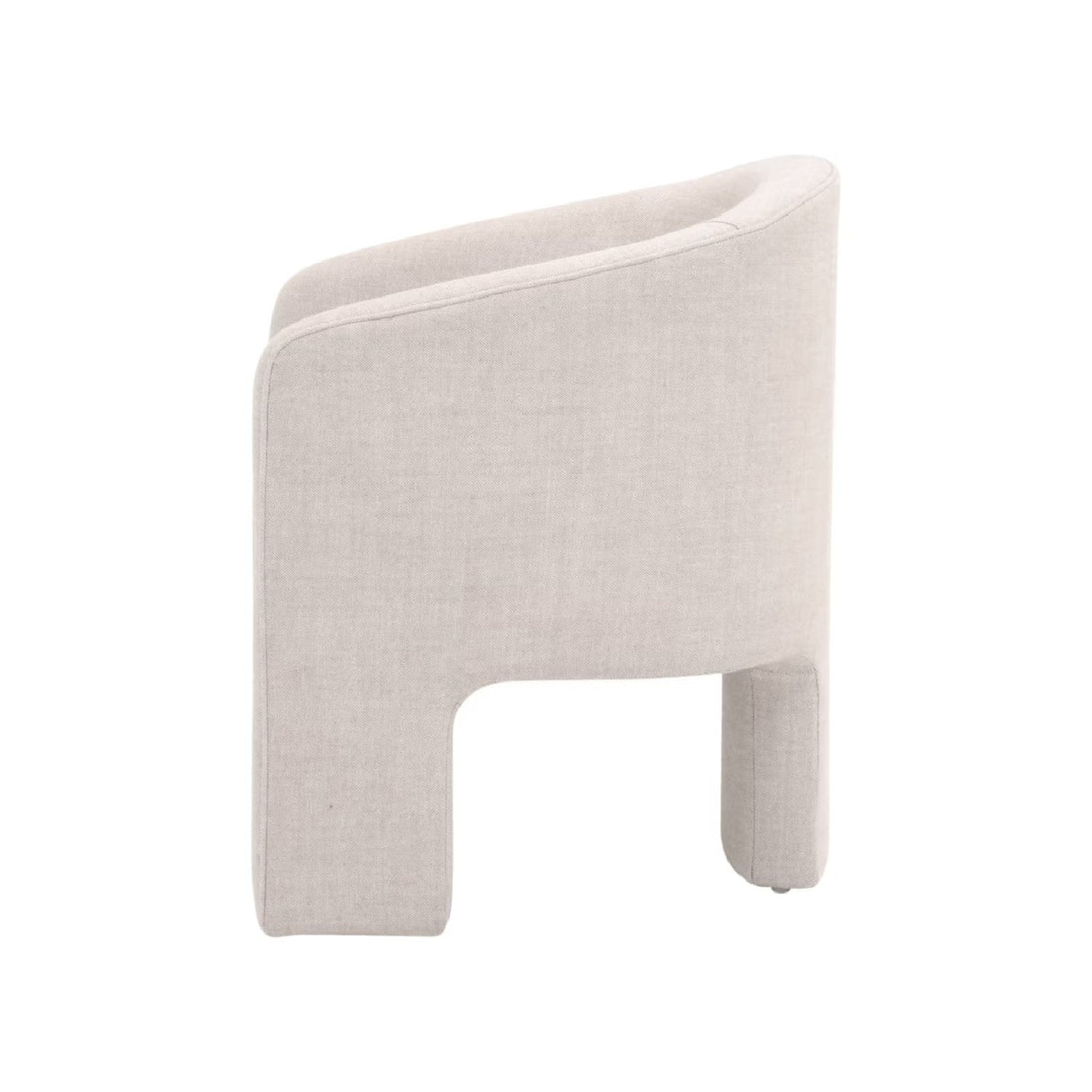 Modern European furniture - French Linen 3-Legged Accent Chair - www.oroa.com