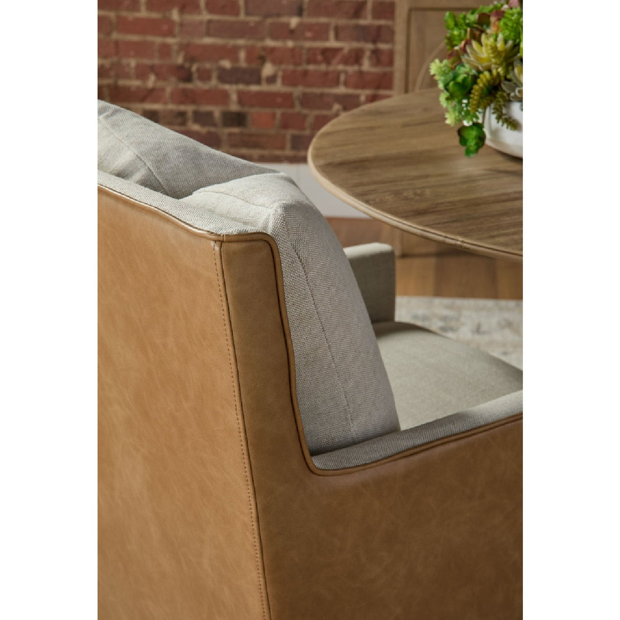 Two-Toned Wheeled Lounge Chair | Living Essentials Harmony – alternate view 35