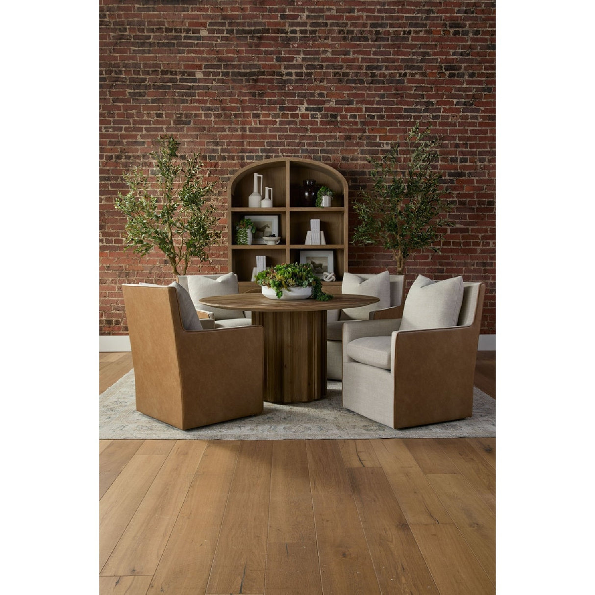 Two-Toned Wheeled Lounge Chair | Living Essentials Harmony – alternate view 38