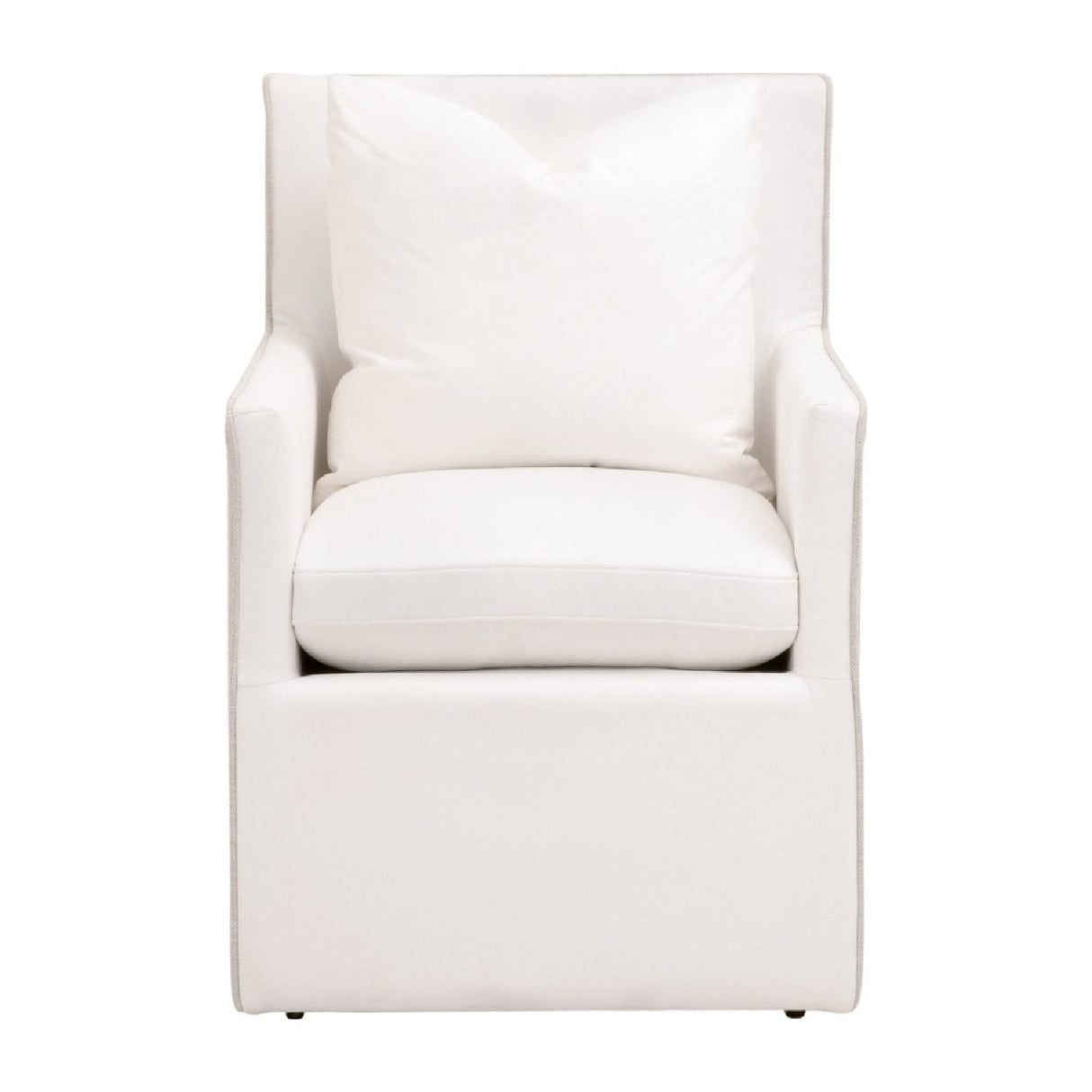 Two-Toned Wheeled Lounge Chair | Living Essentials Harmony – front view