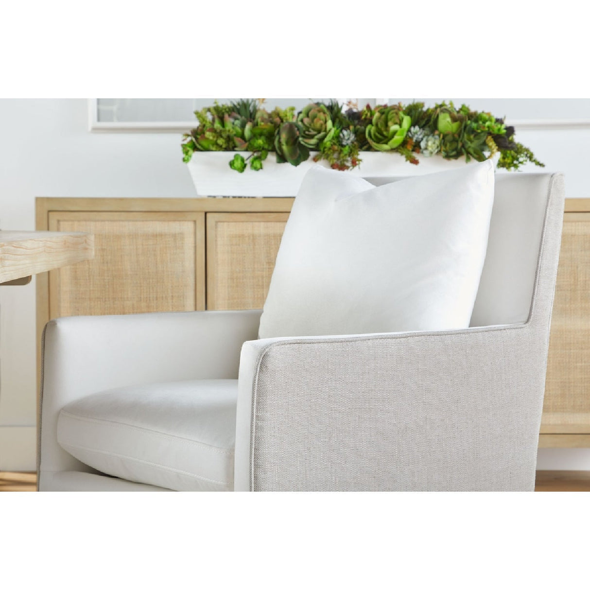 Two-Toned Wheeled Lounge Chair | Living Essentials Harmony – alternate view 14