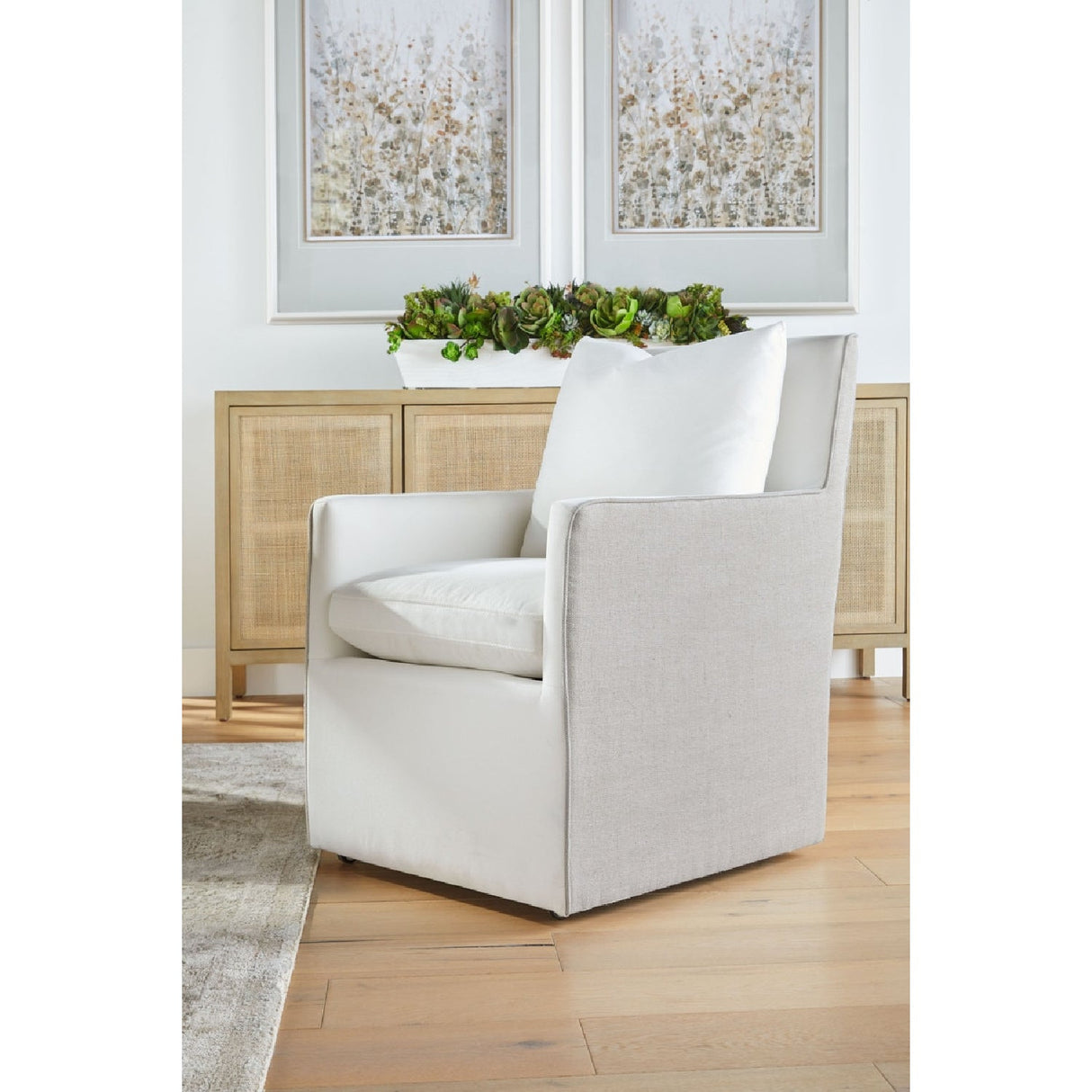 Two-Toned Wheeled Lounge Chair | Living Essentials Harmony – alternate view 15