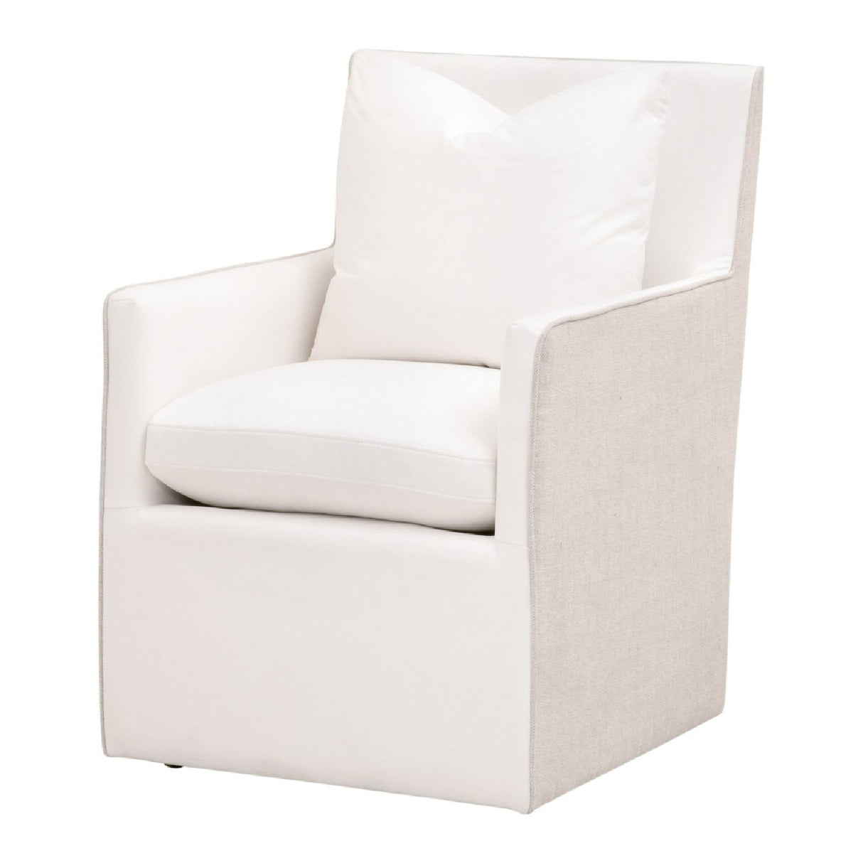 Two-Toned Wheeled Lounge Chair | Living Essentials Harmony – side view
