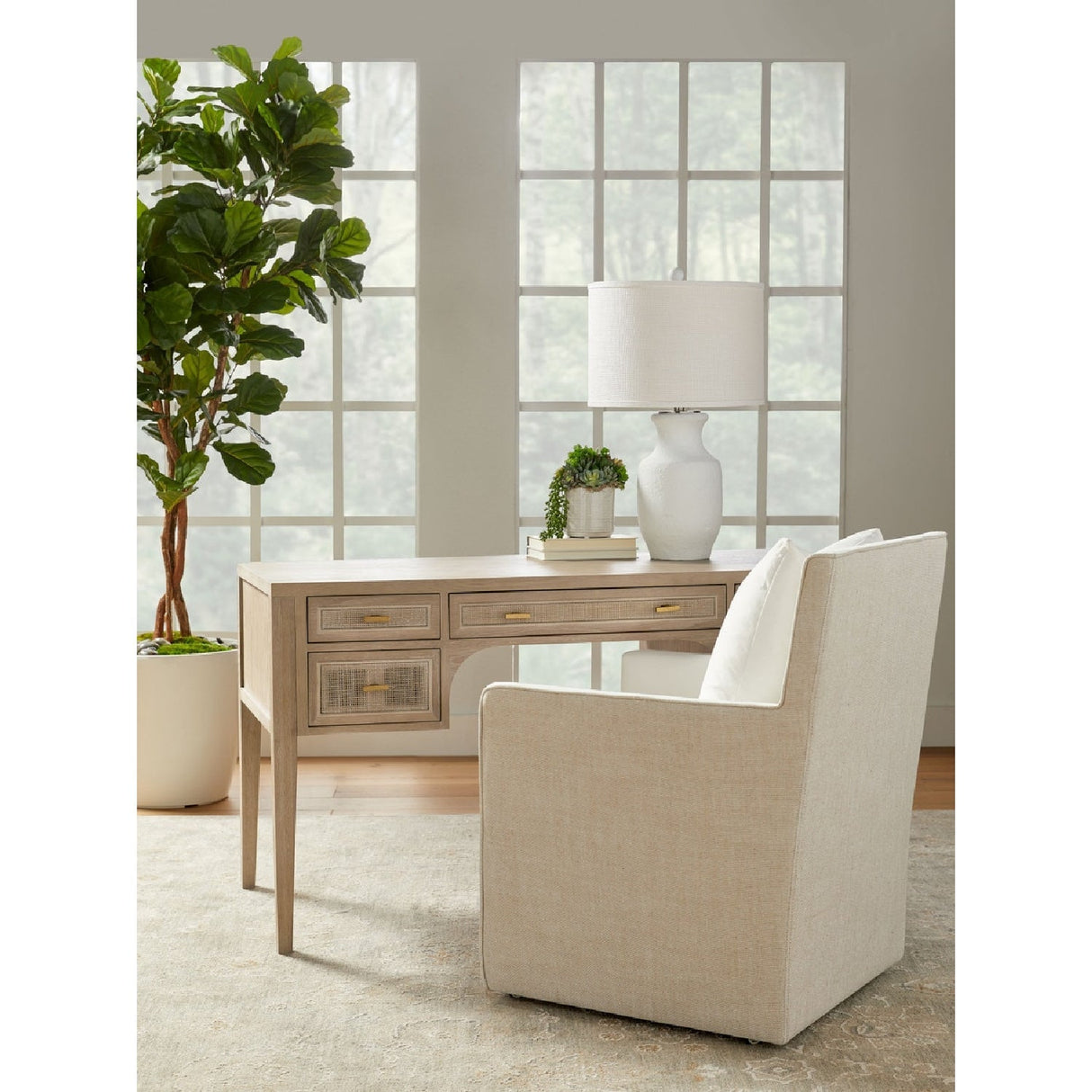 Two-Toned Wheeled Lounge Chair | Living Essentials Harmony – alternate view 22