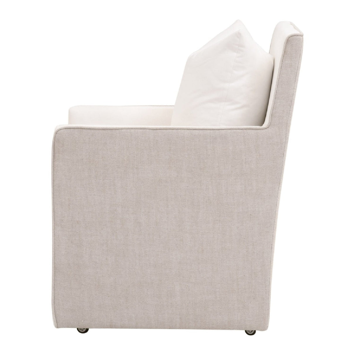 Two-Toned Wheeled Lounge Chair | Living Essentials Harmony – rear view