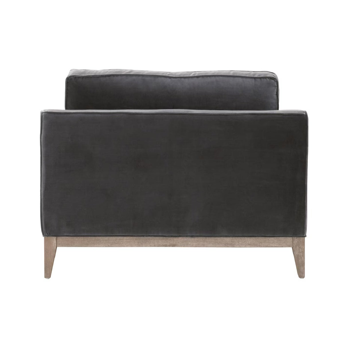 Velvet Modern Loveseat | Living Essentials Parker – rear view