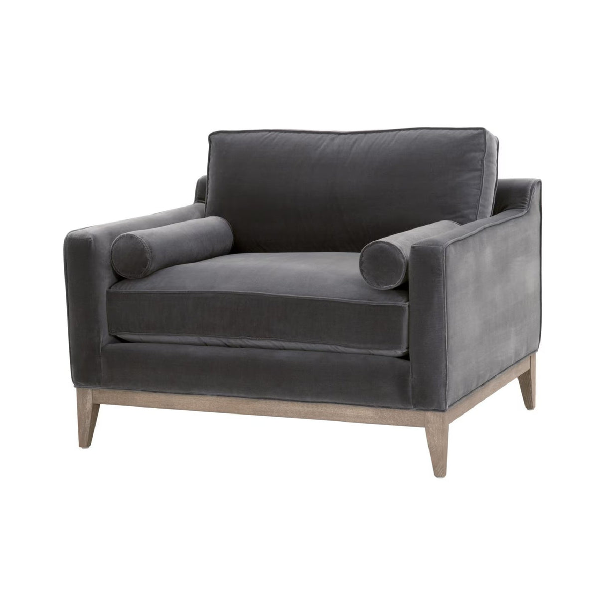 Velvet Modern Loveseat | Living Essentials Parker – front view