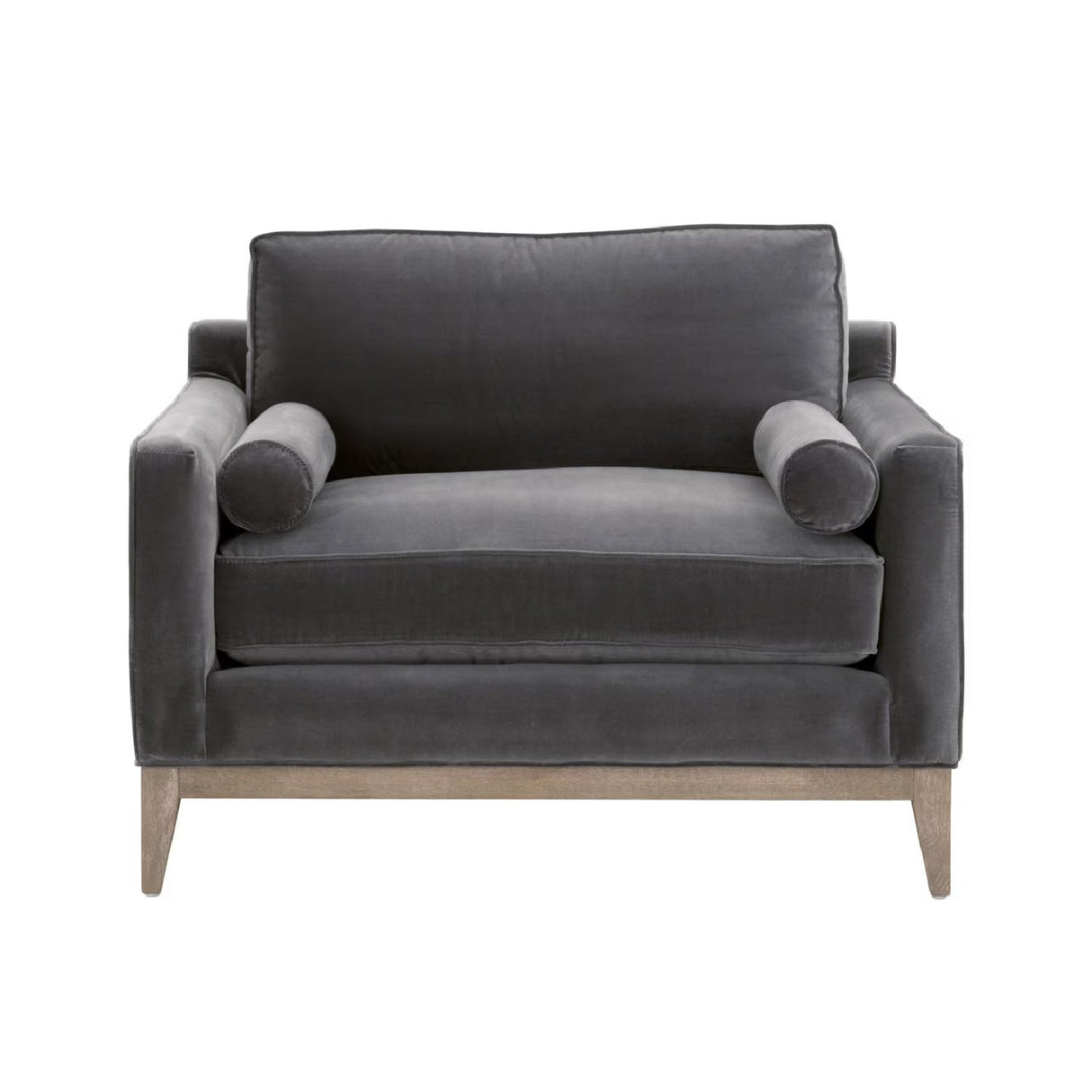 Velvet Modern Loveseat | Living Essentials Parker – side view