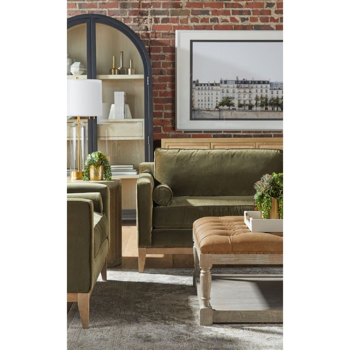 Velvet Modern Loveseat | Living Essentials Parker – alternate view 19