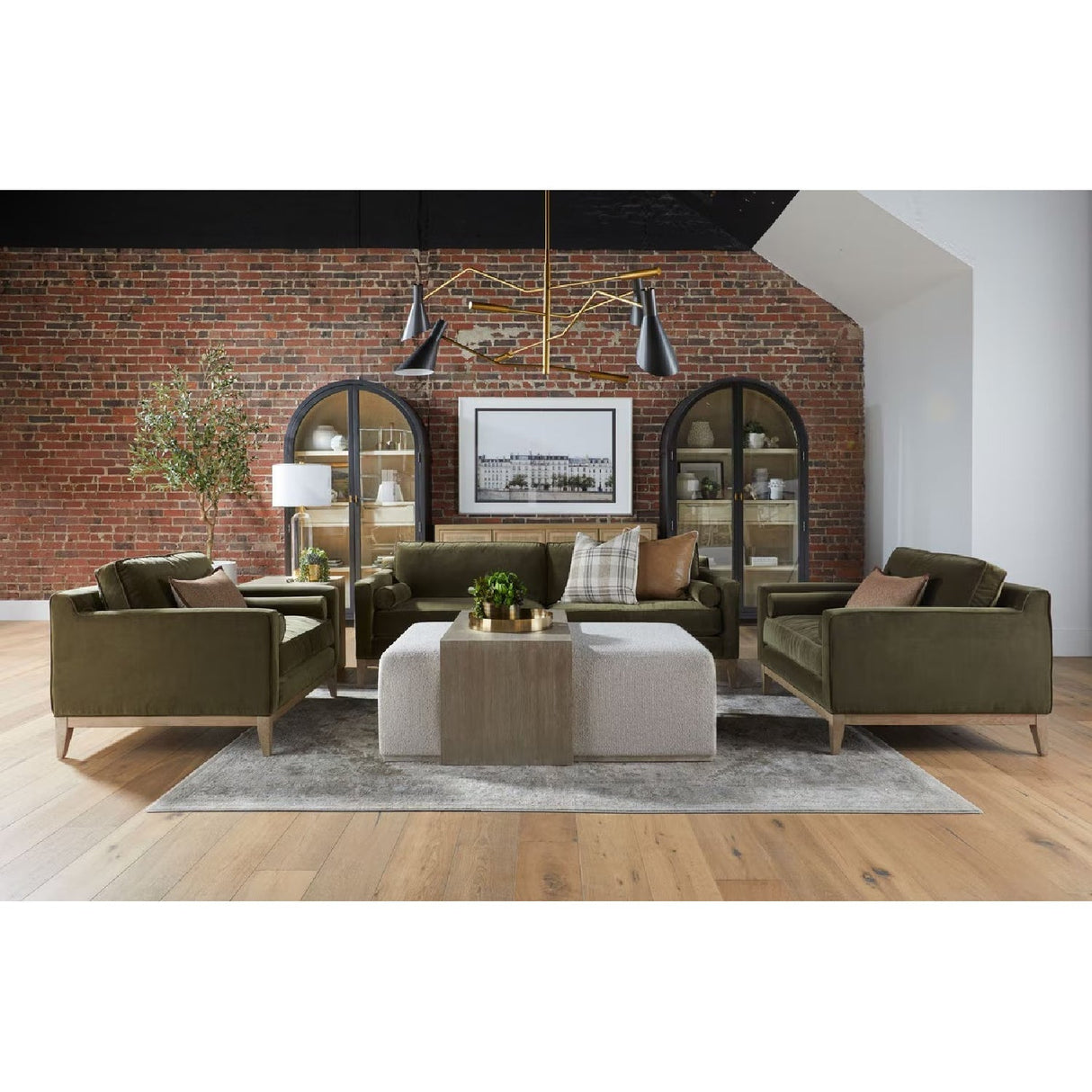 Velvet Modern Loveseat | Living Essentials Parker – alternate view 25