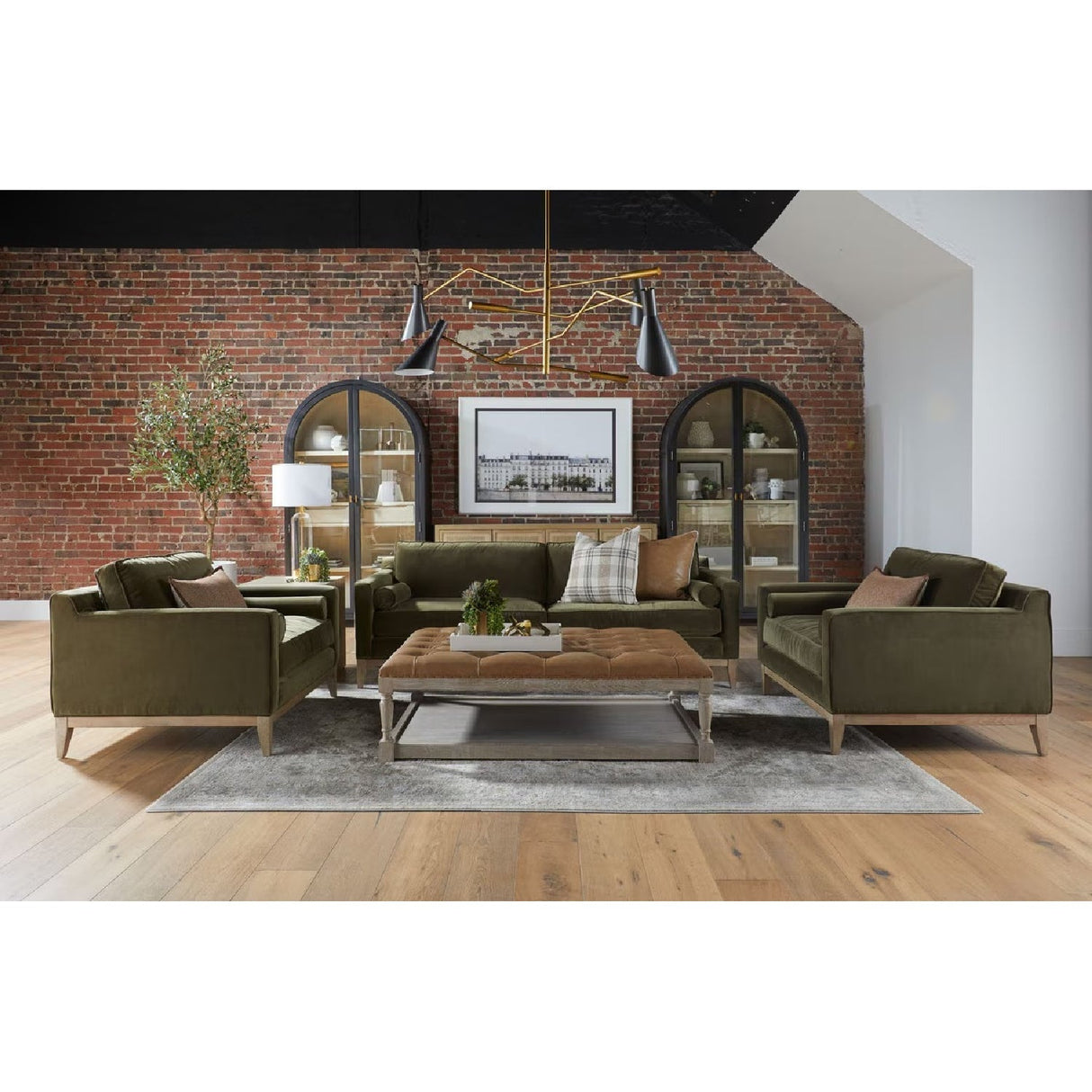 Velvet Modern Loveseat | Living Essentials Parker – alternate view 24