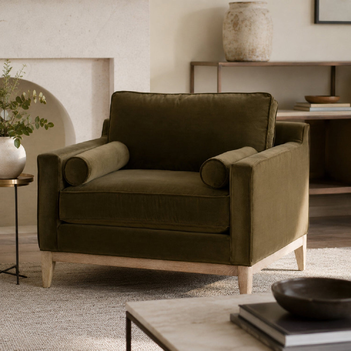 Velvet Modern Loveseat | Living Essentials Parker – alternate view 12