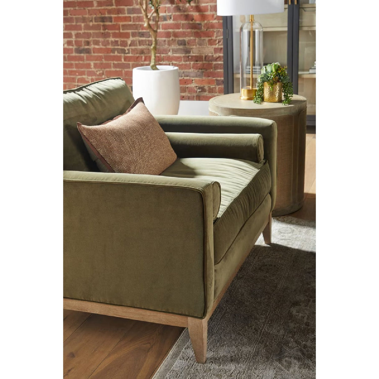 Velvet Modern Loveseat | Living Essentials Parker – alternate view 22