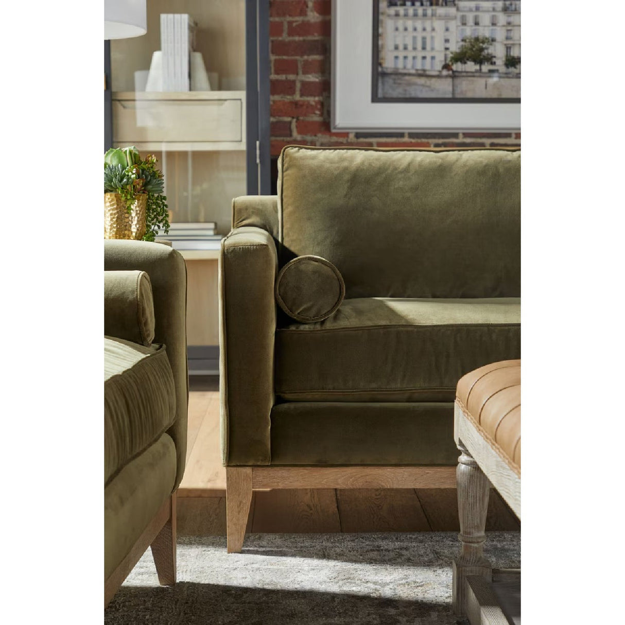 Velvet Modern Loveseat | Living Essentials Parker – alternate view 23