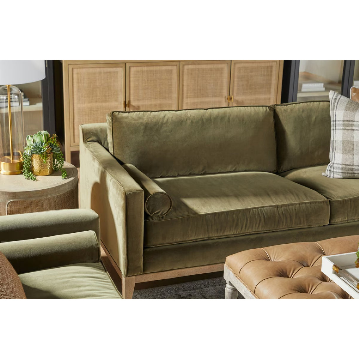 Velvet Modern Sofa | Living Essentials Parker – alternate view 11