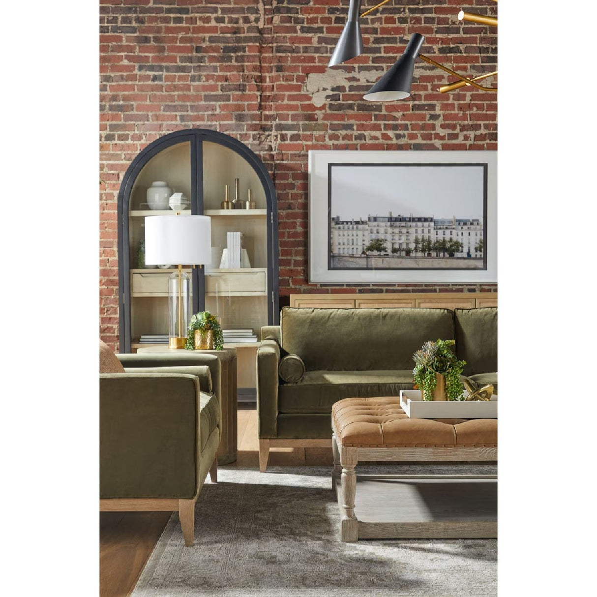 Velvet Modern Sofa | Living Essentials Parker