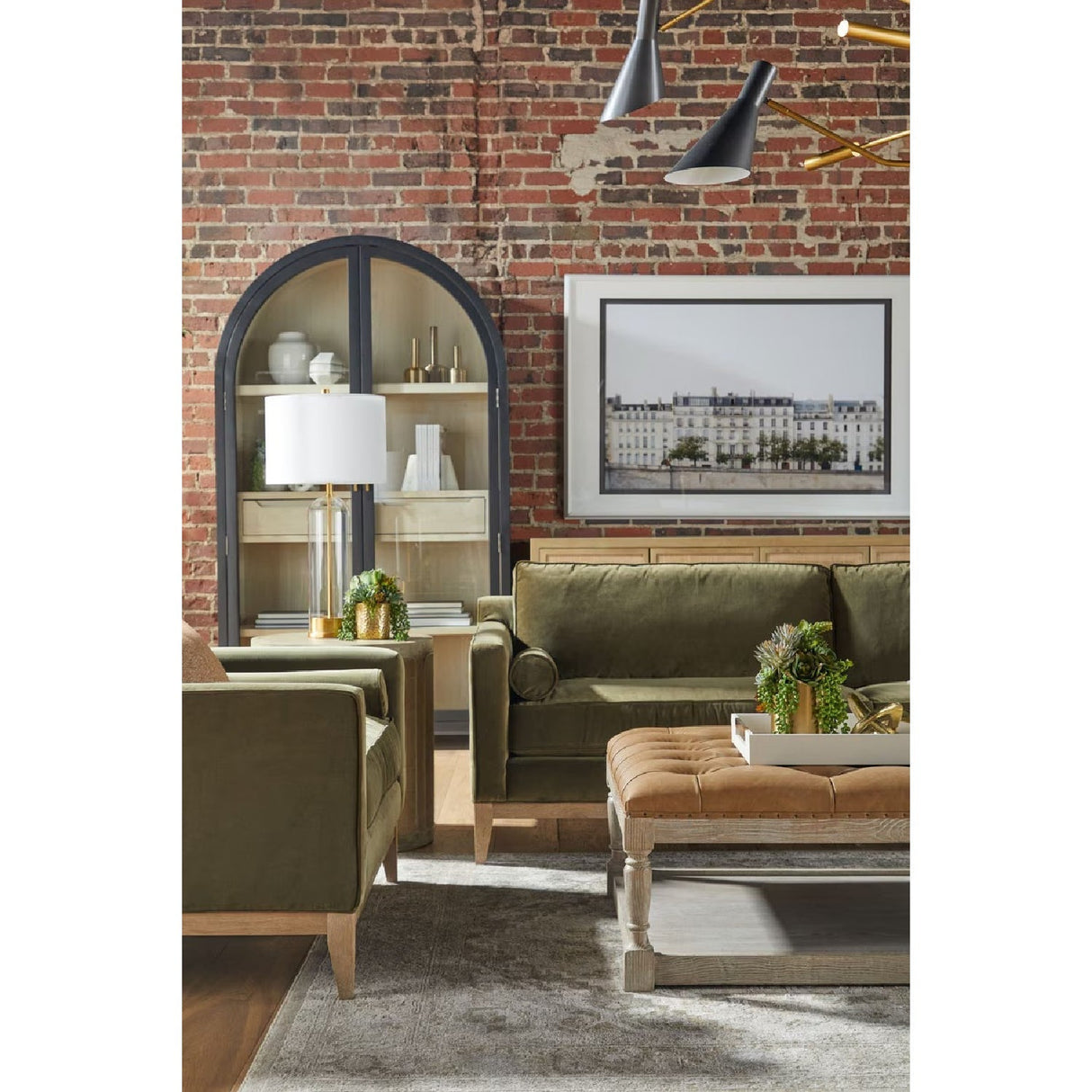 Velvet Modern Sofa | Living Essentials Parker – alternate view 12