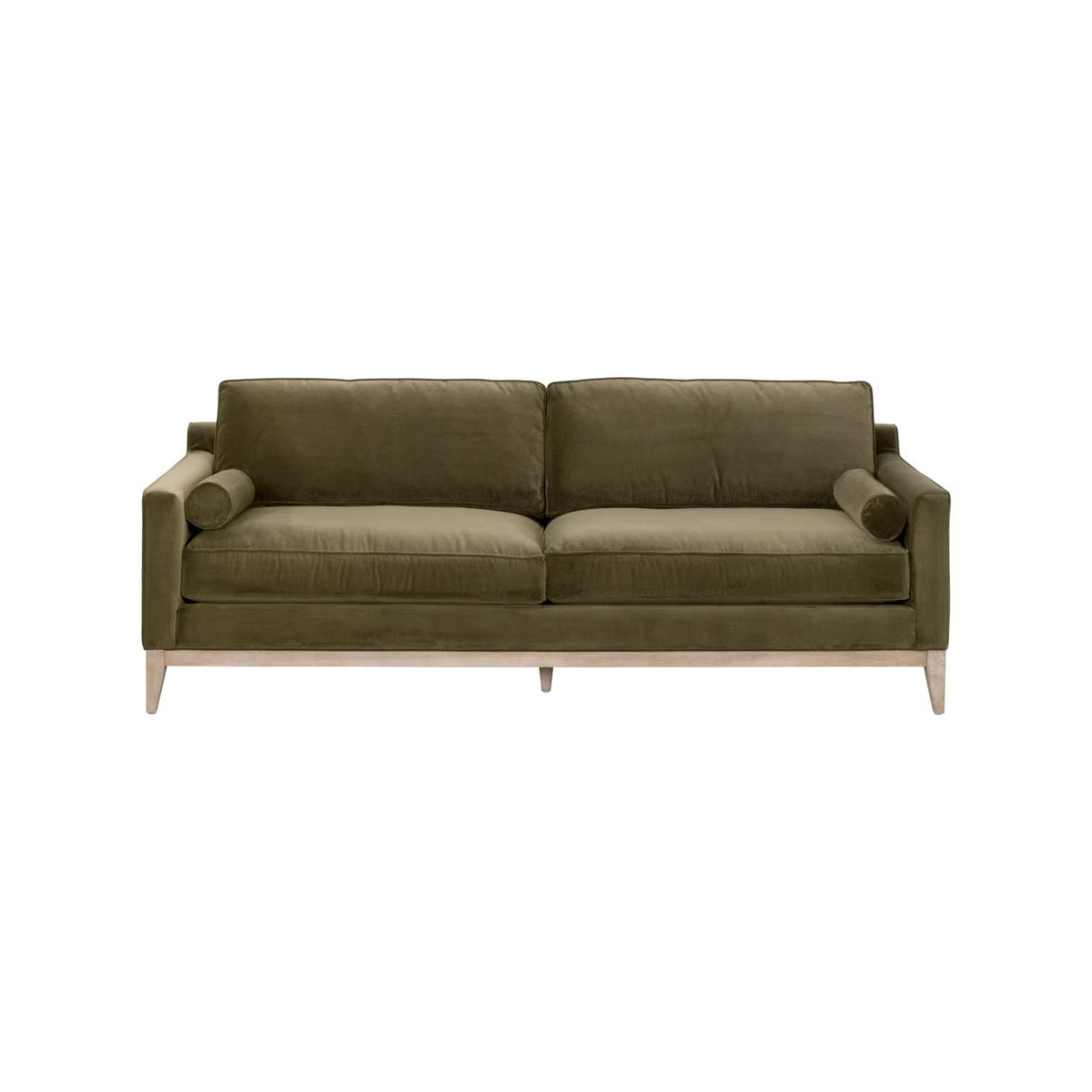 Velvet Modern Sofa | Living Essentials Parker – front view