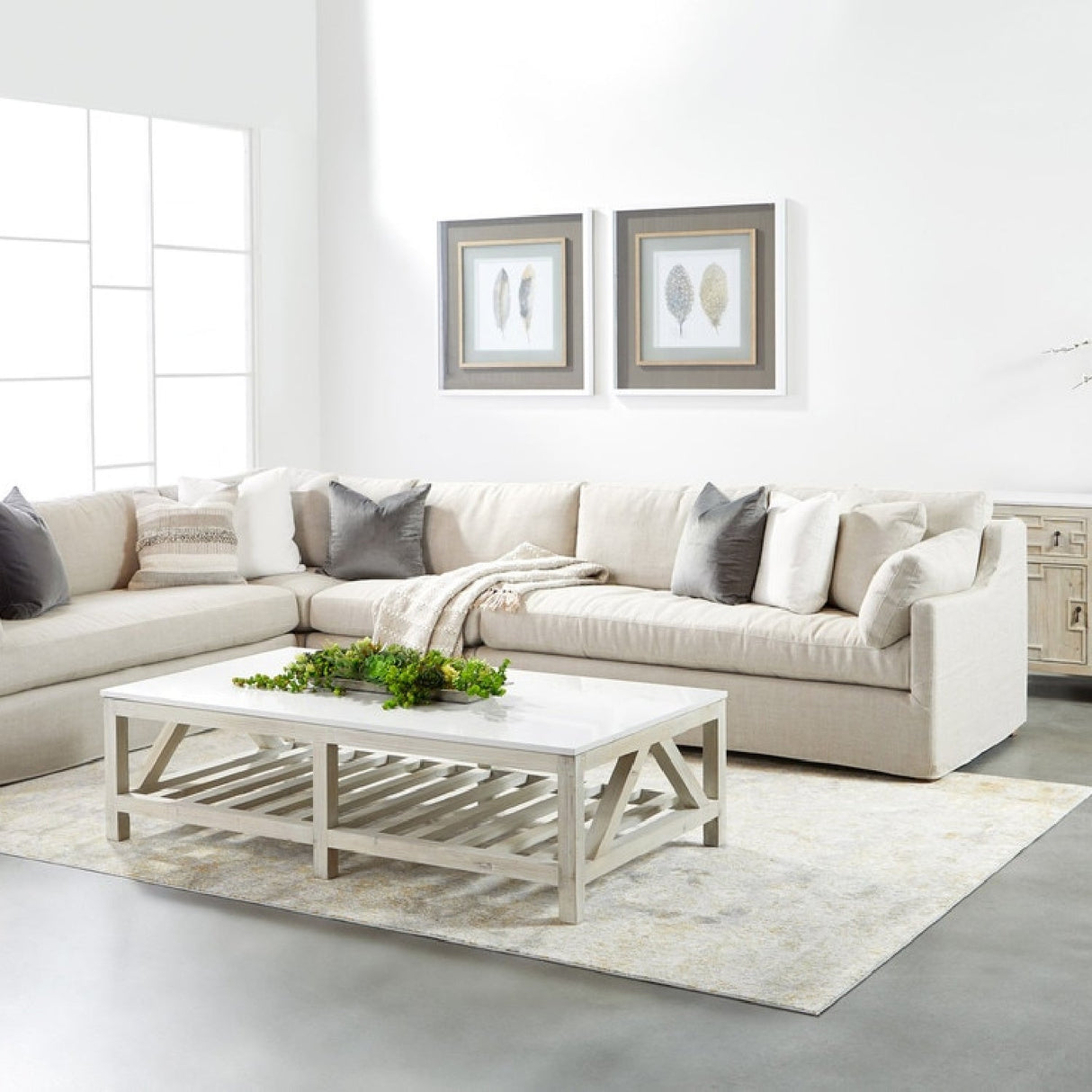 Modern European furniture - Cream Skirted Modular Accent Chair - www.oroa.com
