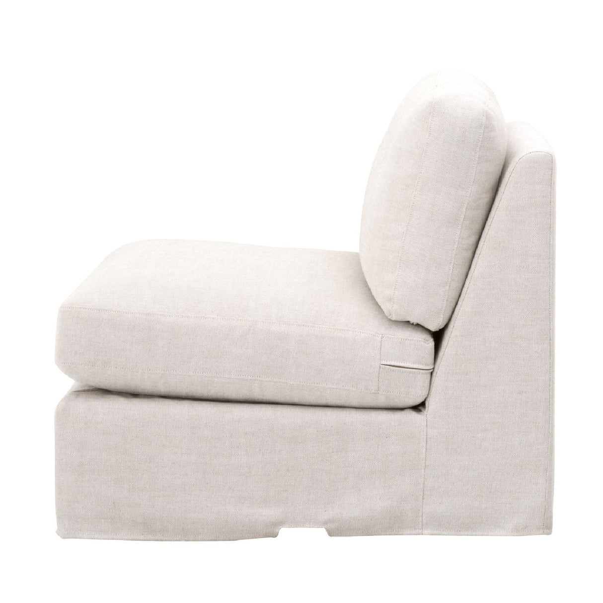 Modern European furniture - Cream Skirted Modular Accent Chair - www.oroa.com