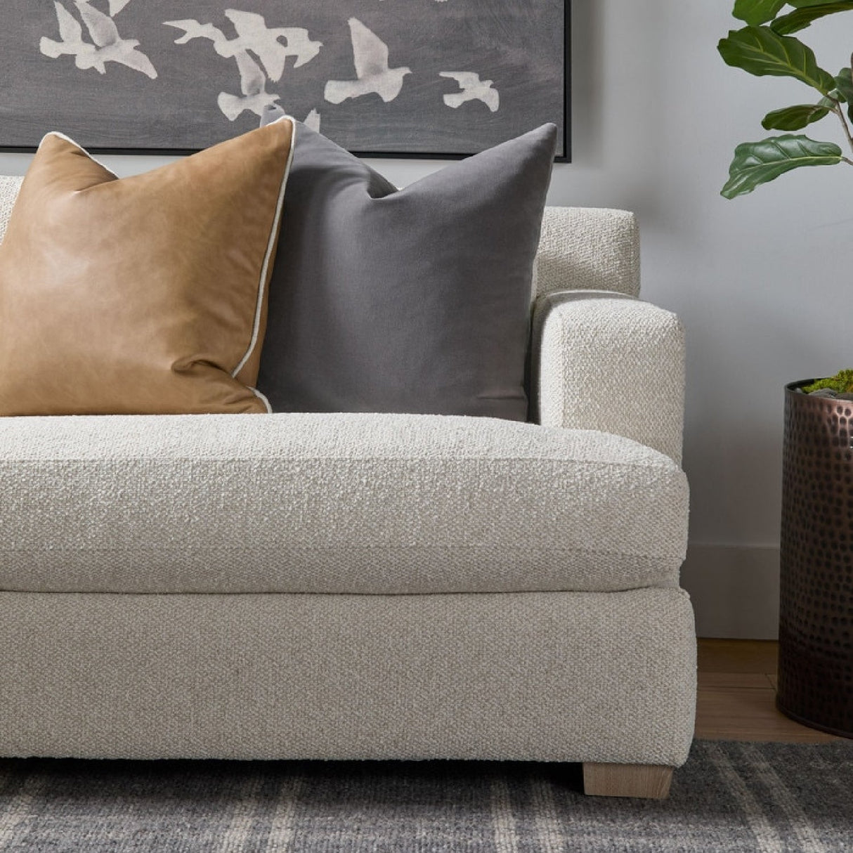 Modern European furniture - Linen Upholstered Sofa - www.oroa.com