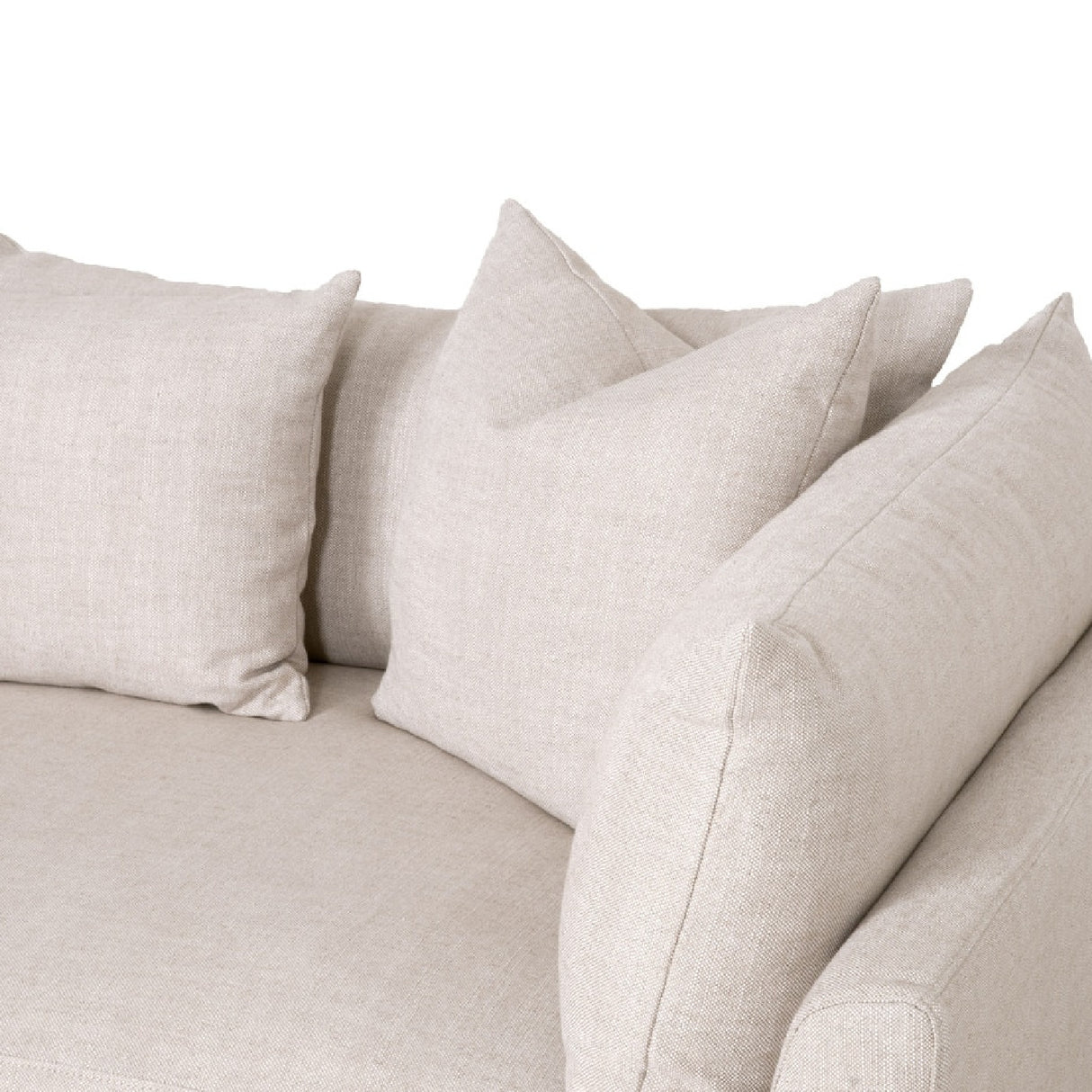 Modern European furniture - Cream Slipcover Sofa - www.oroa.com
