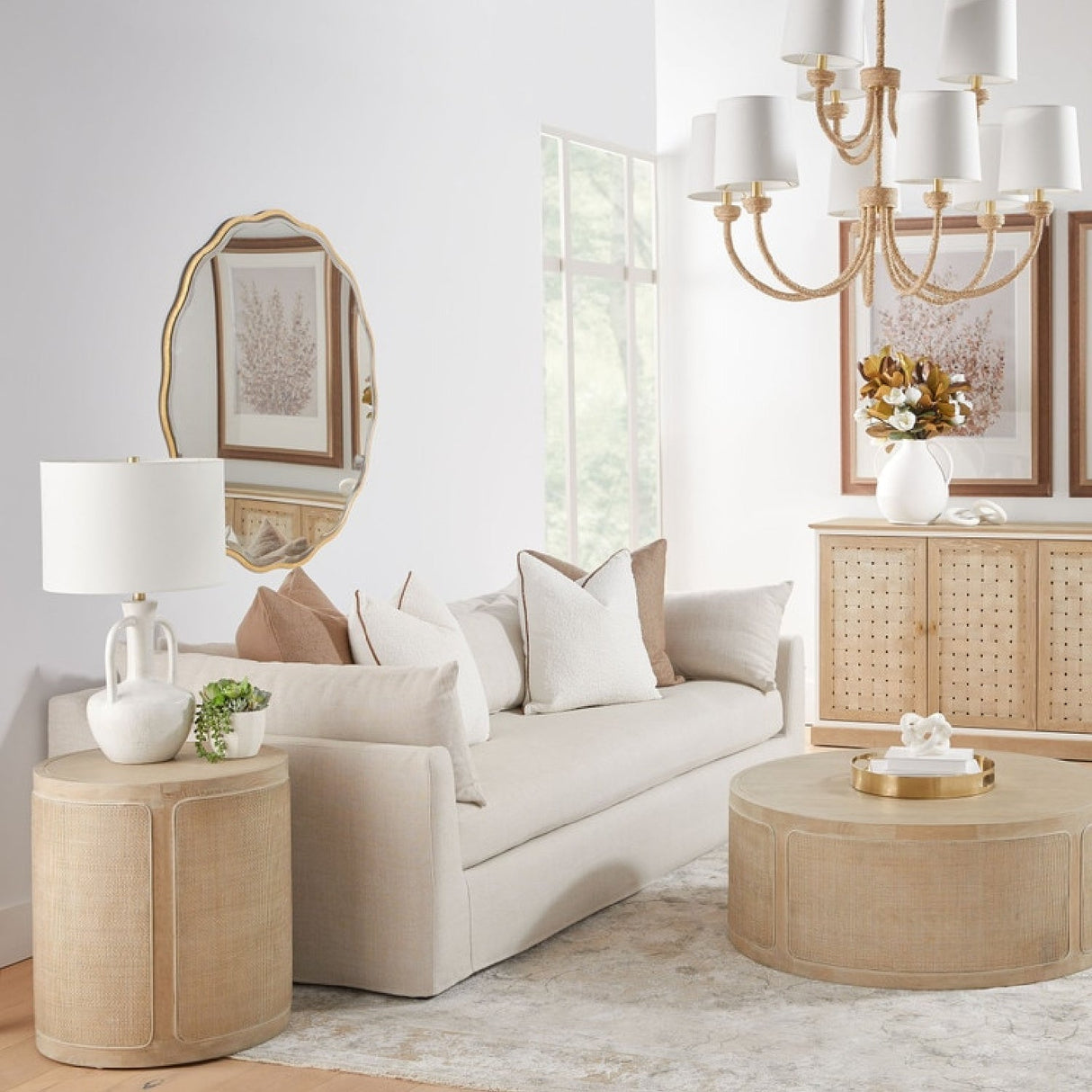 Modern European furniture - Cream Slipcover Sofa - www.oroa.com
