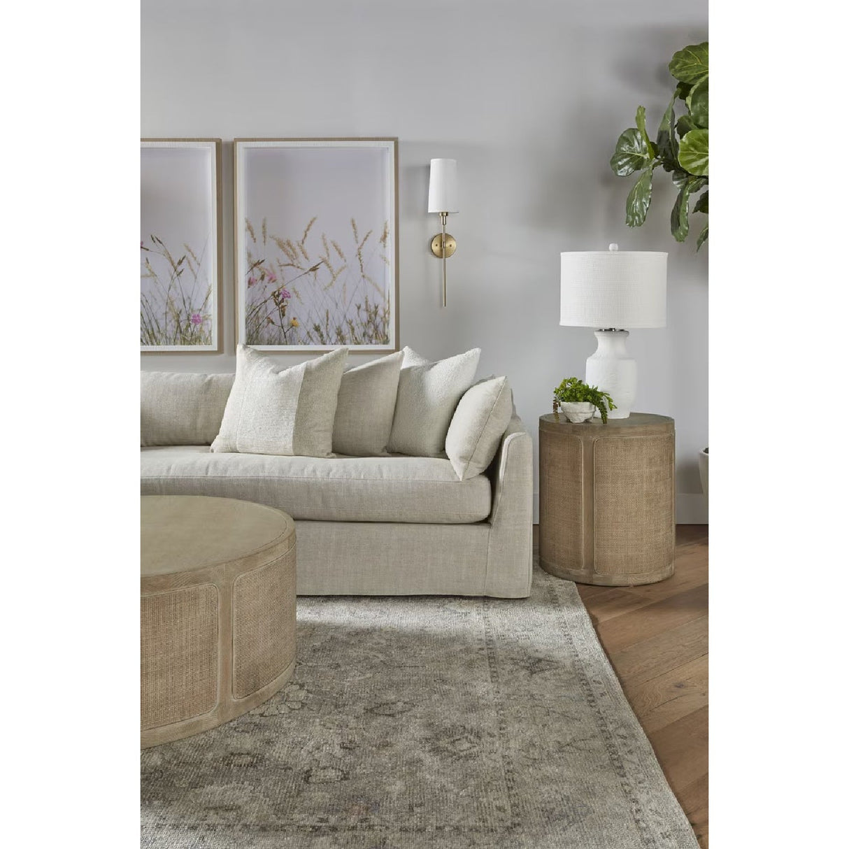 Beige Slipcover Sectional Sofa | Living Essentials Haven – alternate view 6