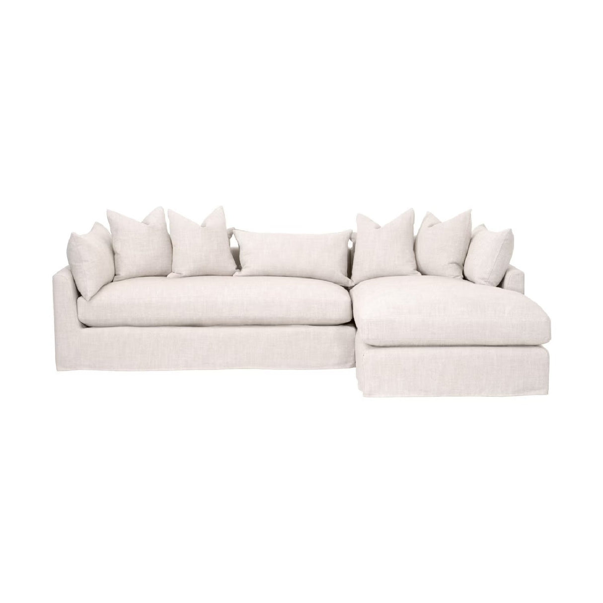 Beige Slipcover Sectional Sofa | Living Essentials Haven – alternate view 8